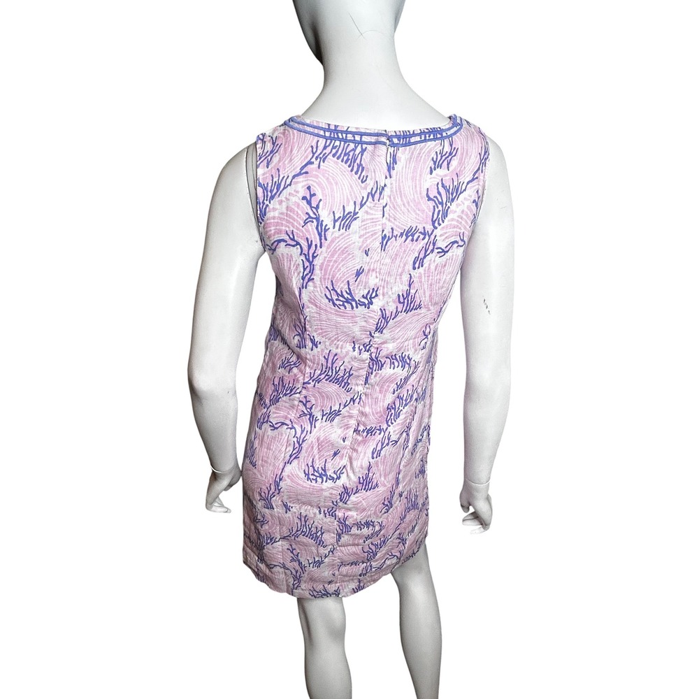 TALBOTS EMBROIDERED LINEN SHIFT DRESS WAVY CORAL Size PETITE 0P Pink NWT - Picture 7 of 13